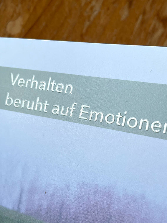 Postkarte Verhalten beruht auf Emotionen